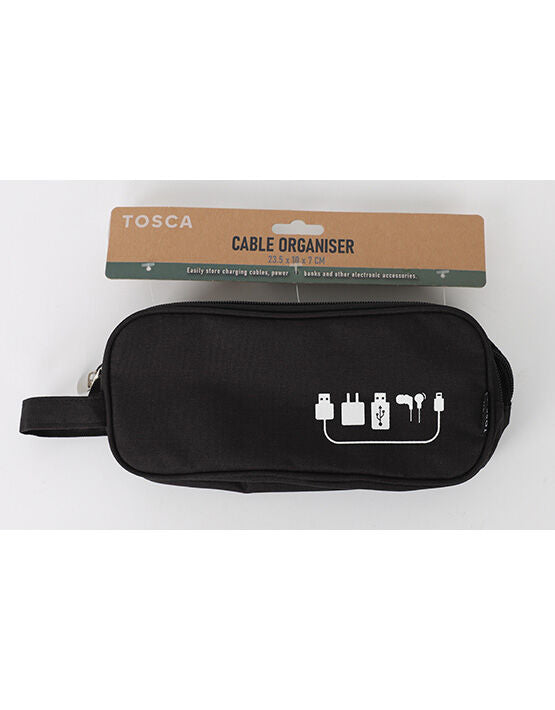 Tosca - TCA069 Cable Organiser Travel Bag - Black