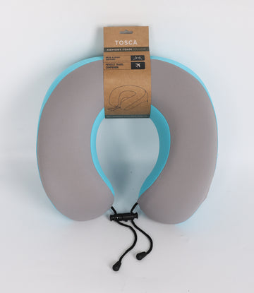 Tosca - TCA073 Memory Foam Neck Cushion - Grey/Teal