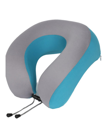 Tosca - TCA073 Memory Foam Neck Cushion - Grey/Teal - 0