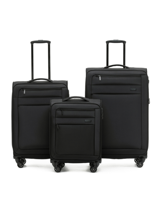 Tosca - SKY Runner SET of 3 Suitcases (L-M-S) - Black