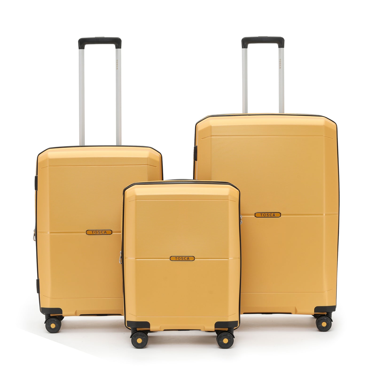 Tosca - Globetrotter Set of 3 Suitcases (L+M+S) - Golden Yellow