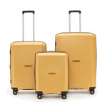 Tosca - Globetrotter Set of 3 Suitcases (L+M+S) - Golden Yellow