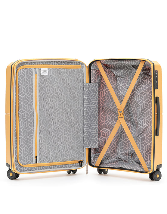 Tosca - Globetrotter Set of 3 Suitcases (L+M+S) - Golden Yellow