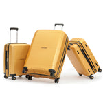 Tosca - Globetrotter Set of 3 Suitcases (L+M+S) - Golden Yellow