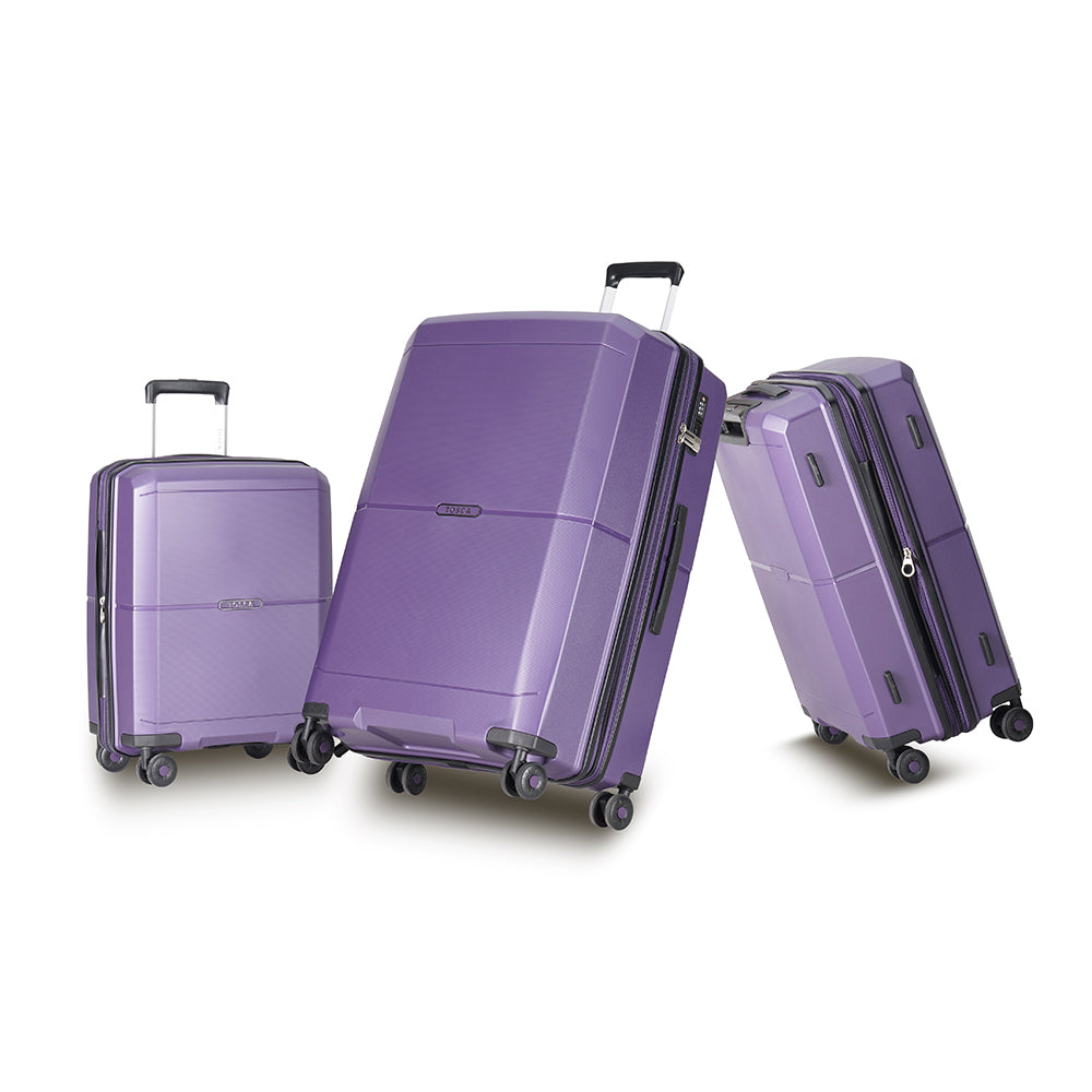 Tosca - Globetrotter Set of 3 Suitcases (L+M+S) - Purple