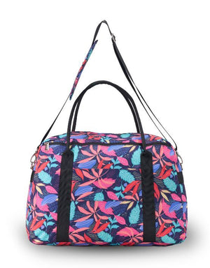 Tosca - TCA935-L Fashion Overnight Tote - Black/Tropical