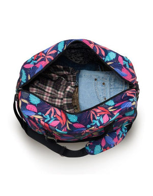 Tosca - TCA935-L Fashion Overnight Tote - Black/Tropical