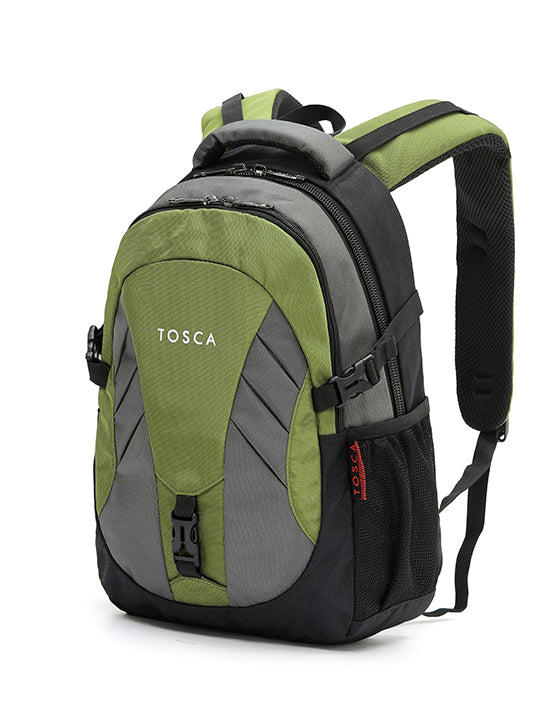TOSCA - TCA-941 20LT Deluxe Backpack - Grey-Lime - 0