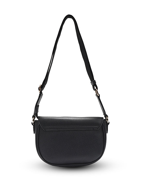 Tosca - TH051 Small Saddle flap handbag - Black - 0