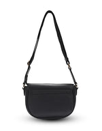 Tosca - TH051 Small Saddle flap handbag - Black