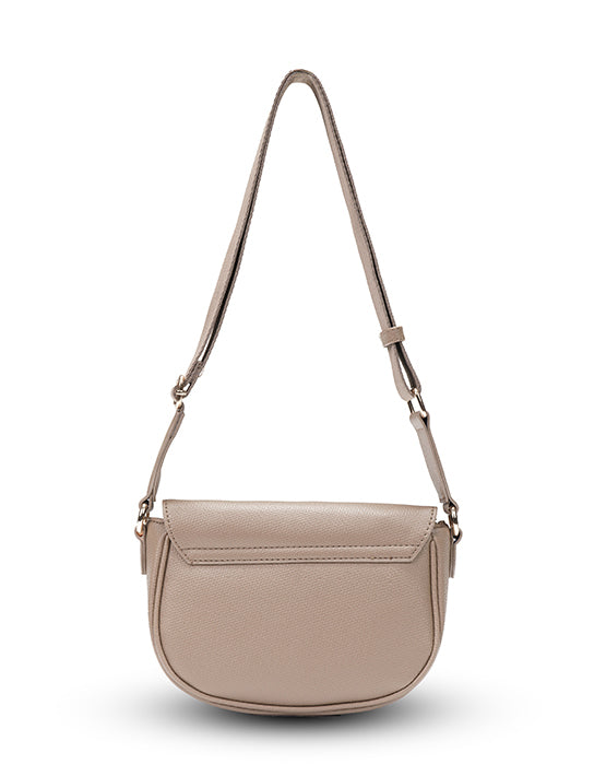 Tosca - TH051 Small Saddle flap handbag - Taupe - 0