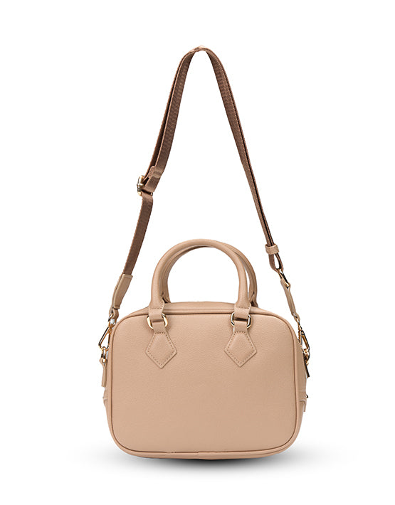 Tosca - TH052 Mini Bowler Handbag - Natural