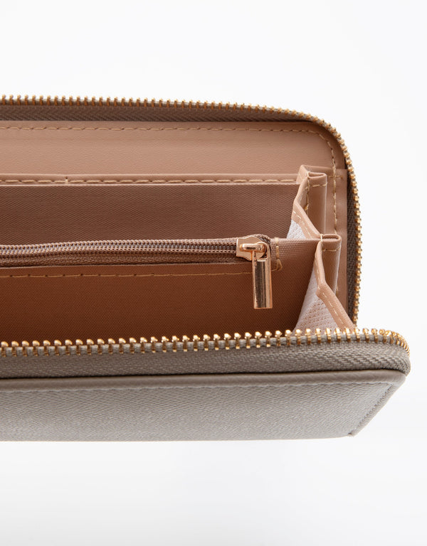 Tosca - TH057 Pu Wallet - Stone