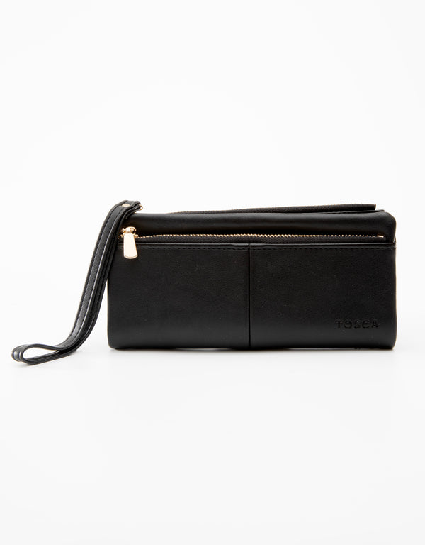 Tosca - TH058 Pu Wallet - Black