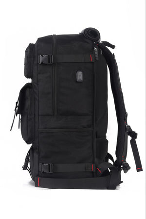 Travelite - TL220812 17.3in Xlg Multi Pocket Laptop Backpack W Shoulder Strap - Black