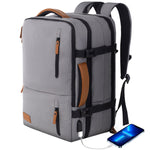 Travelite - TL230626 17.3in Laptop overnight backpack w USB port - Grey