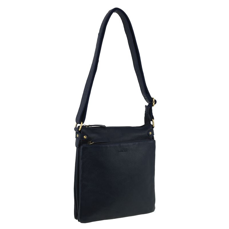 Milleni - NL4158 Leather Crossbody Bag - Navy