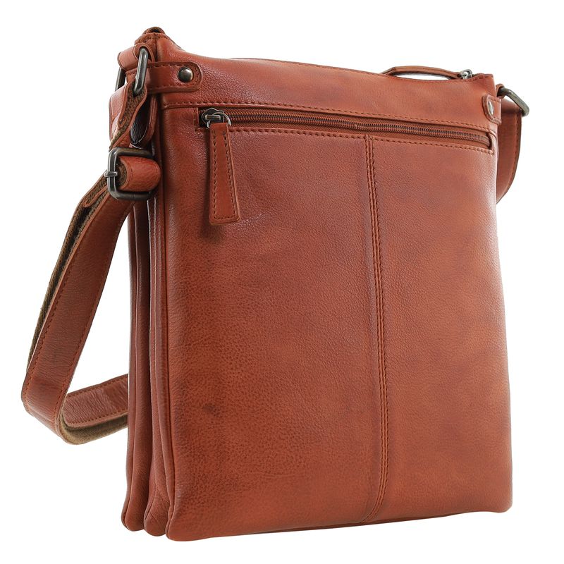 Milleni - NL4158 Leather Crossbody Bag - Cognac
