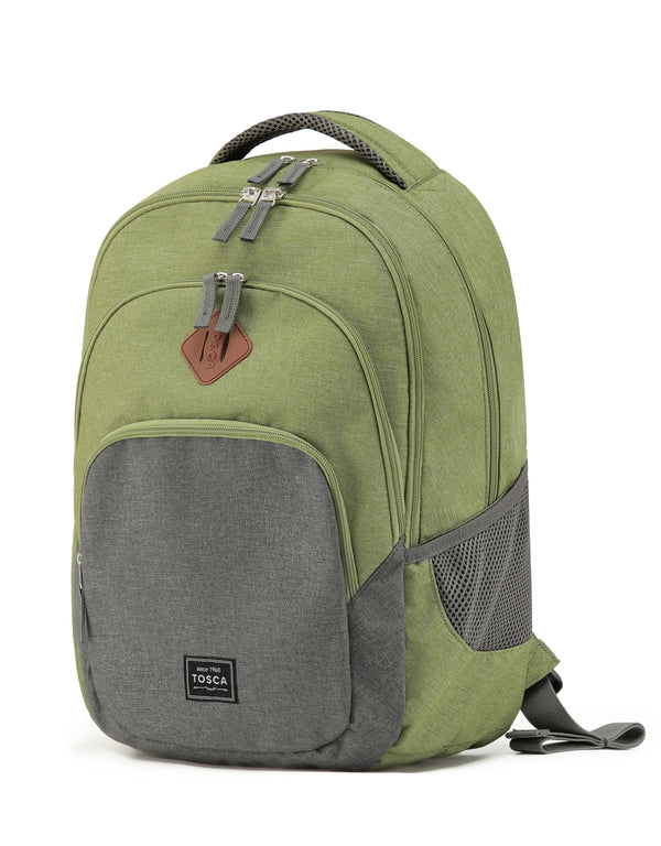 Tosca - TCA993 Urban Backpack - Green/Grey