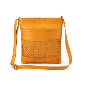 Verona - VCB-0010 Crossbody Leather Sidebag - Tan
