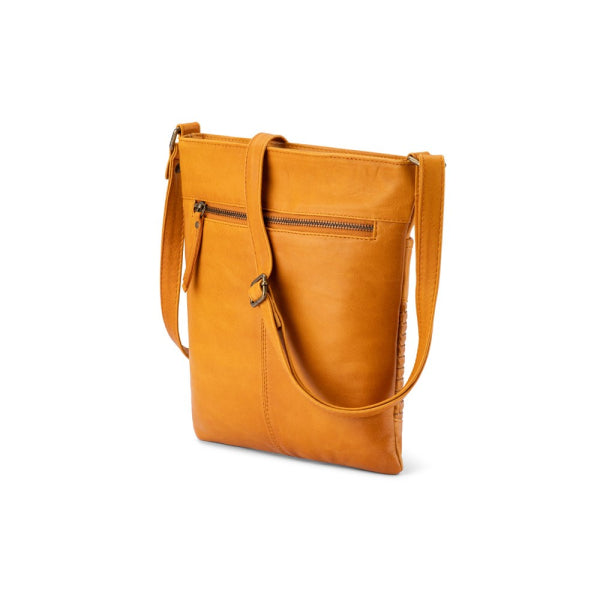 Verona - VCB-0010 Crossbody Leather Sidebag - Tan