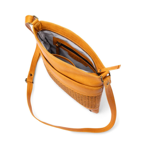 Verona - VCB-0010 Crossbody Leather Sidebag - Tan