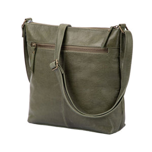 Franco Bonini - VCB-004 Leather Side Sling Bag - Moss Green