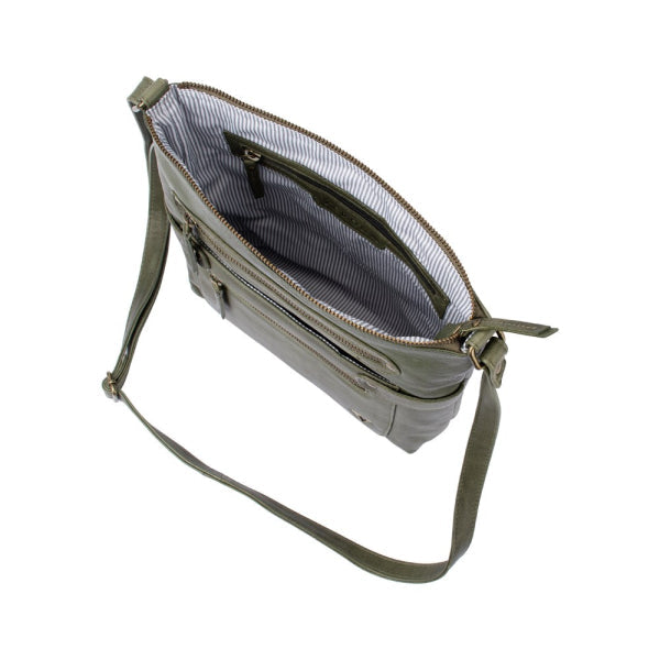 Franco Bonini - VCB-004 Leather Side Sling Bag - Moss Green