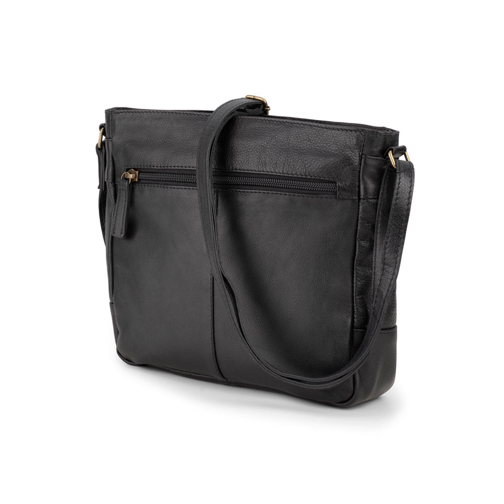 Verona - VCB-01 Square Leather shoulder bag - Black