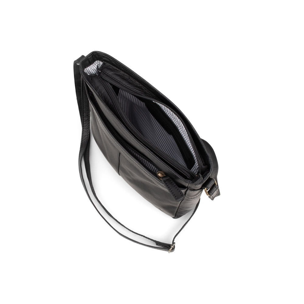 Verona - VCB-01 Square Leather shoulder bag - Black-3