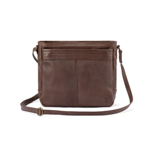 Verona - VCB-01 Square Leather Shoulder Bag - Mocca