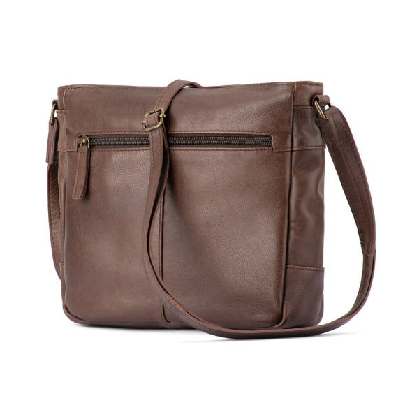 Verona - VCB-01 Square Leather Shoulder Bag - Mocca