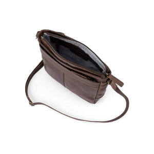 Verona - VCB-01 Square Leather Shoulder Bag - Mocca