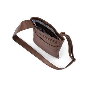 Verona - VCB-02 Square Leather Sling Sidebag - Mocca