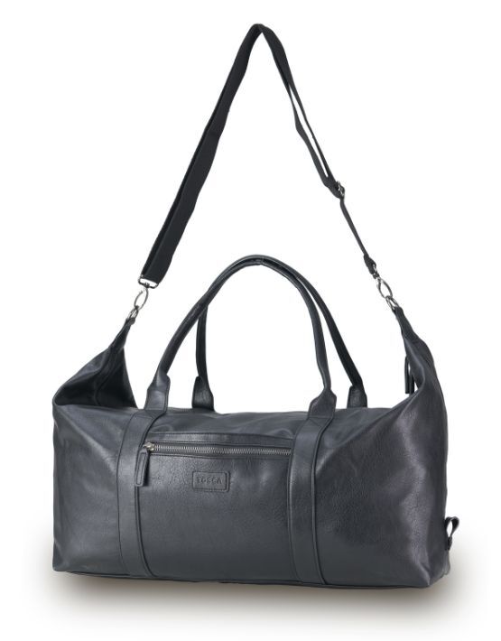 Tosca - VG012 Vegan Leather Duffle Bag - Black