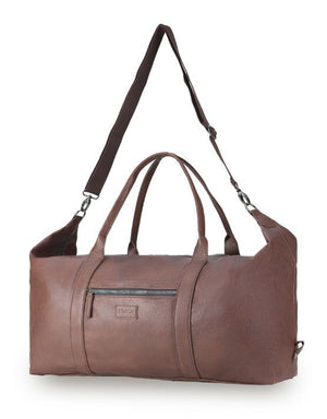 Tosca - VG012 Vegan Leather Duffle Bag - Chocolate