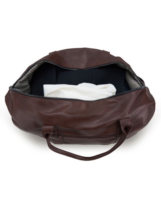 Tosca - VG012 Vegan Leather Duffle Bag - Chocolate