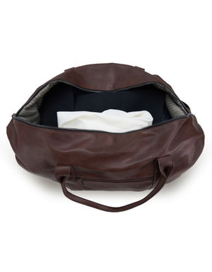 Tosca - VG012 Vegan Leather Duffle Bag - Chocolate