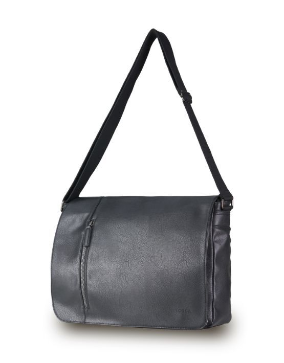 Tosca - VG013 Vegan Leather Satchel Messenger - Black