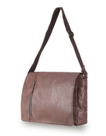 Tosca - VG013 Vegan Leather Satchel Messenger - Chocolate