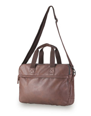 Tosca - VG014 Vegan Leather Business Bag - Chocolate