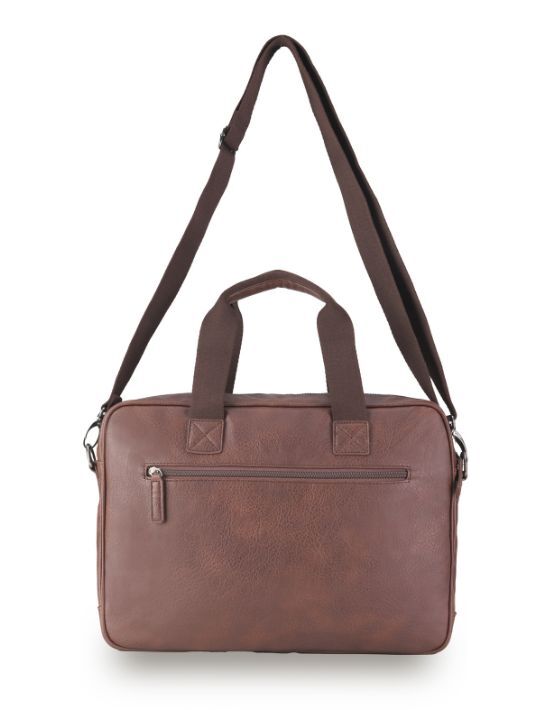 Tosca - VG014 Vegan Leather Business bag - Chocolate - 0