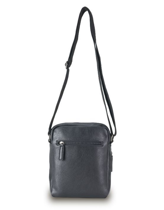 Tosca - VG015 Vegan Leather shoulder side bag - Black - 0