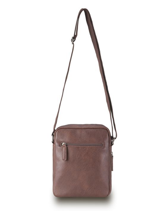 Tosca - VG015 Vegan Leather shoulder side bag - Chocolate