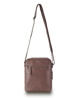 Tosca - VG015 Vegan Leather shoulder side bag - Chocolate