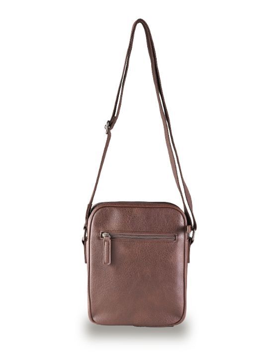 Tosca - VG016 Vegan Leather shoulder side bag - Chocolate - 0