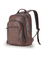 Tosca - VG017 Vegan Leather Large Backpack - Chocolate