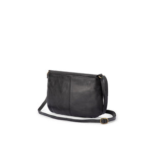 Verona - VHB-04 Micro Leather Flap Handbag - Black