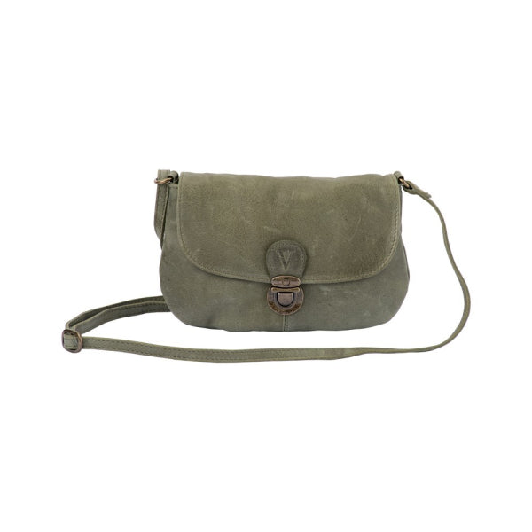 Franco Bonini - VHB-04 Micro Flap Over Leather Handbag - Moss Green