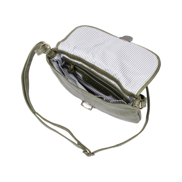 Franco Bonini - VHB-04 Micro Flap over Leather handbag - Moss Green